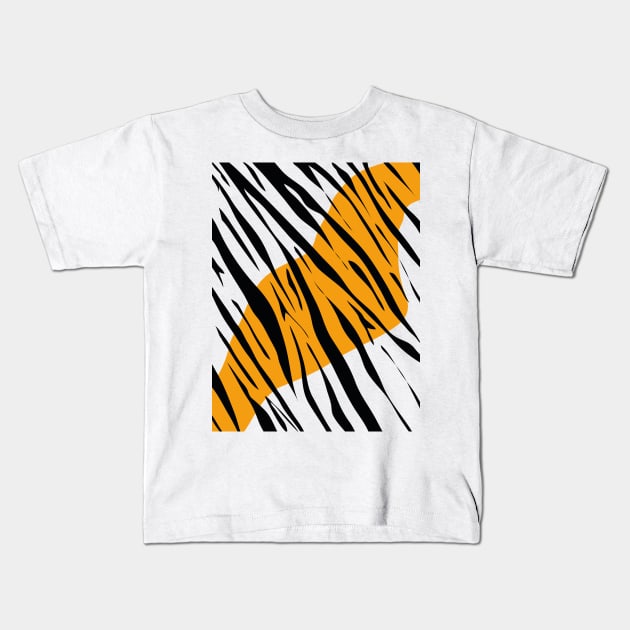 1980s tiger print. Kids T-Shirt by nickemporium1